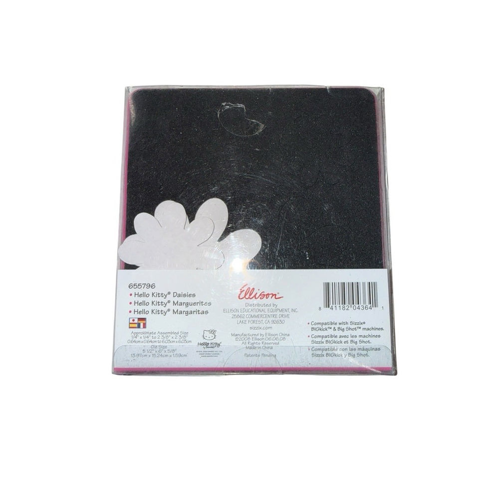 Sizzix Bigz Hello Kitty Daisies Craft Die Fabric Cardmaking #655796, Sanrio - Picture 2 of 2